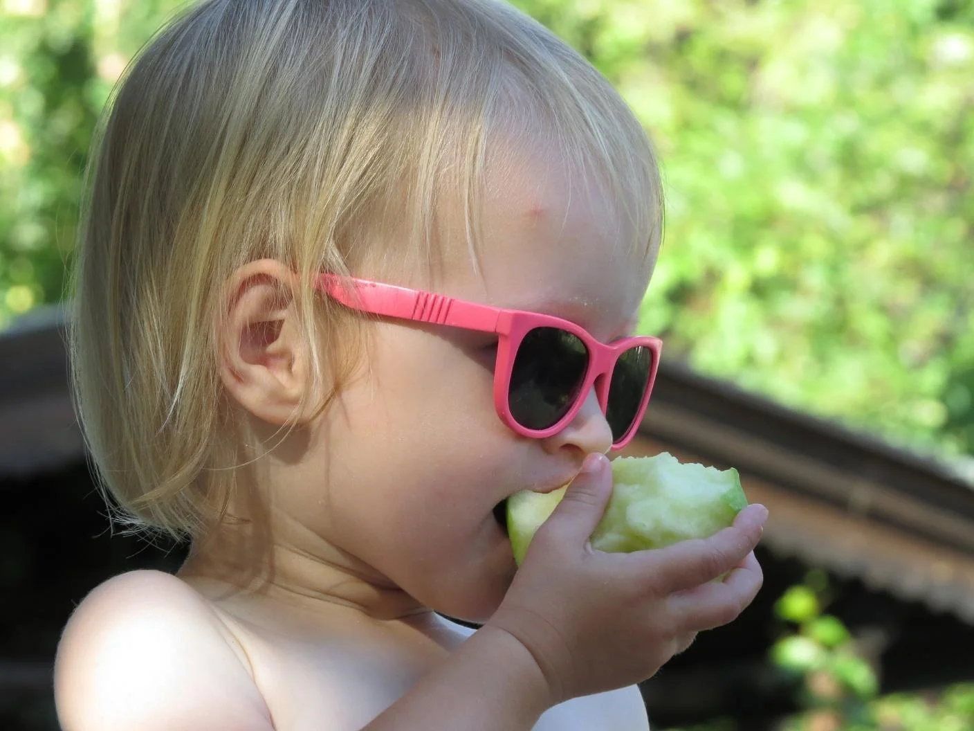 Little girl cheap with sunglasses
